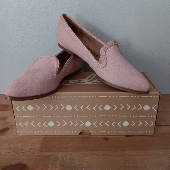 Zodiac Shoes - Zodiac Hill Loafer Women Size 6 Nougat Blush Pink Braided Trim Slip On Flat